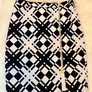 Talbots | white a blue skirt